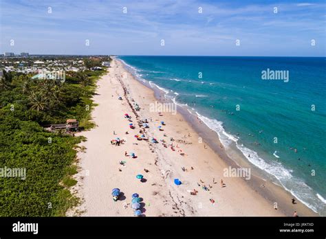 Florida,Boynton Beach,Oceanfront Park Beach,Atlantic Ocean,sand,aerial ...