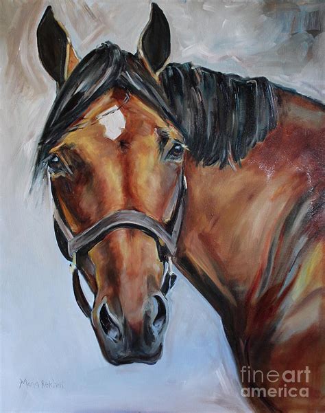 Brown Horse Painting by Maria Reichert - Fine Art America