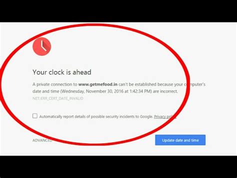 How to fix clock error "your clock is behind in google chrome'and ...