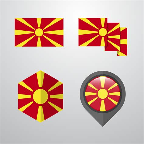 Macedonia flag design set vector 14043339 Vector Art at Vecteezy