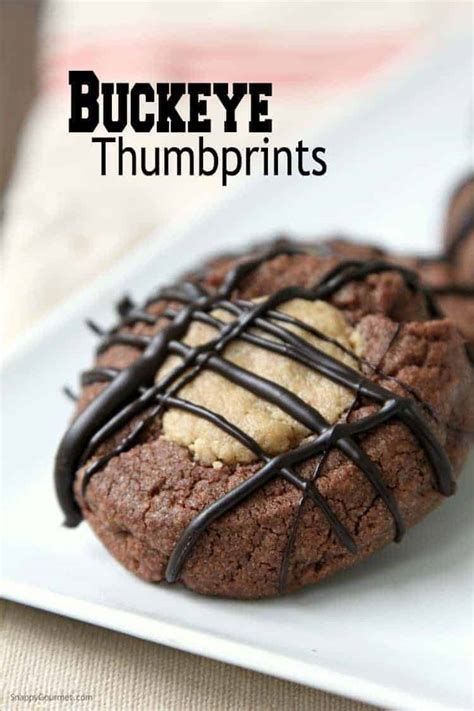 Buckeye Thumbprint Cookies Recipe - Snappy Gourmet