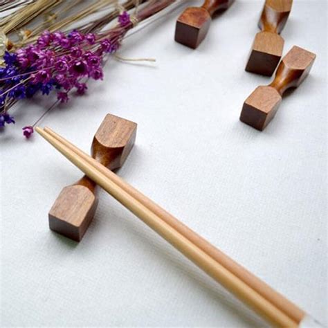 Wooden Chopsticks Holder Spoon Rack Decorative Chopsticks Rest Pillow ...