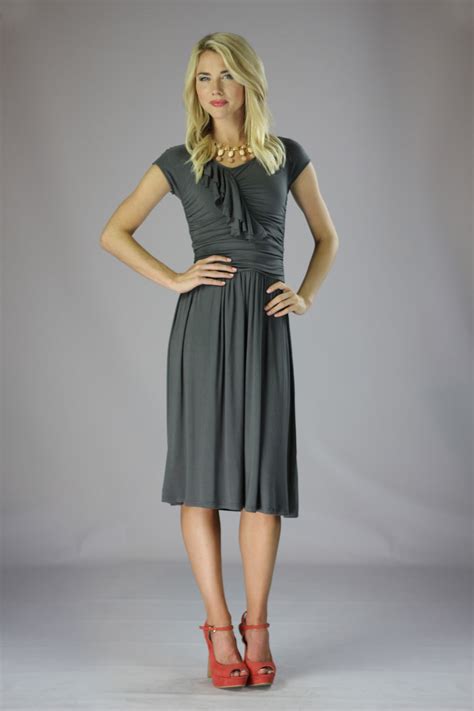 Modest Dresses in Grey
