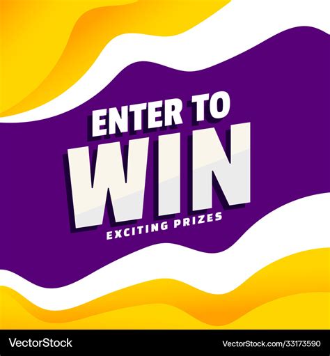 Enter to win exciting prizes modern banner Vector Image