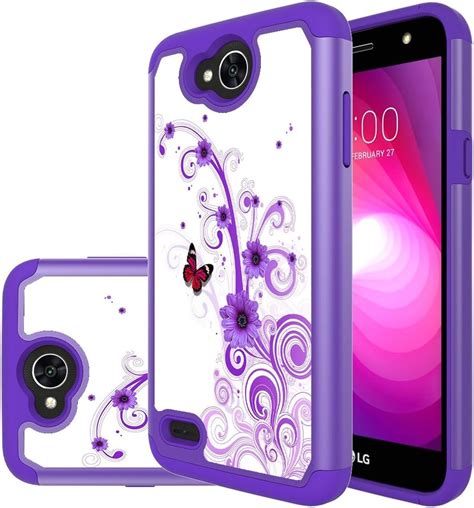 Best lg x charge cricket phone case purple - 4U Life