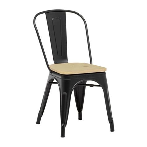 Tolix Chair (Black Wood) - Furniture Source Philippines