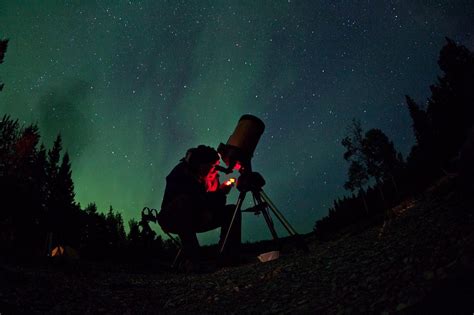 Aurora during the Thebacha & Wood Buffalo Dark Sky Festival in Wood Buffalo National Park and ...