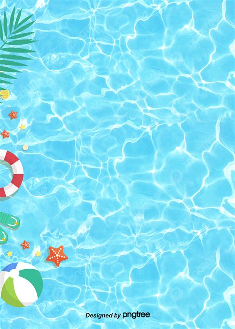 Summer Decorative Blue Pool Background Wallpaper Image For Free Download - Pngtree