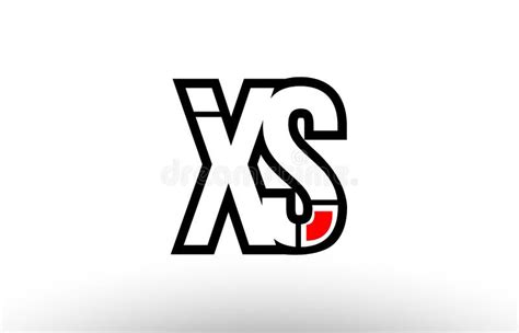 Red and Black Alphabet Letter Xs X S Logo Combination Icon Design Stock ...