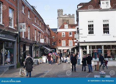 The Town Centre of Winchester, Hampshire, UK Editorial Stock Image - Image of outside, center ...