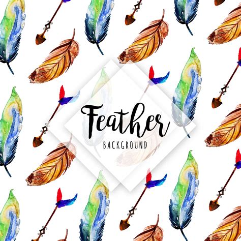 Premium Vector | Watercolor feathers backgrounds