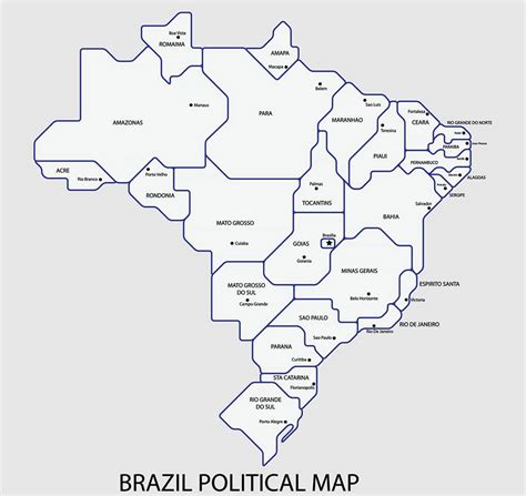 Printable Political Map Of Brazil – Free download and print for you.