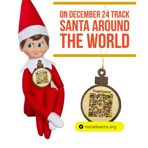 Elf pendant with Santa tracker for tracking Santa Claus Christmas Eve ...