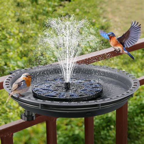 Buy Bird Bath with Solar Fountain Pump, Bird Bath Spa and Solar Powered Water Fountain Combo Set ...