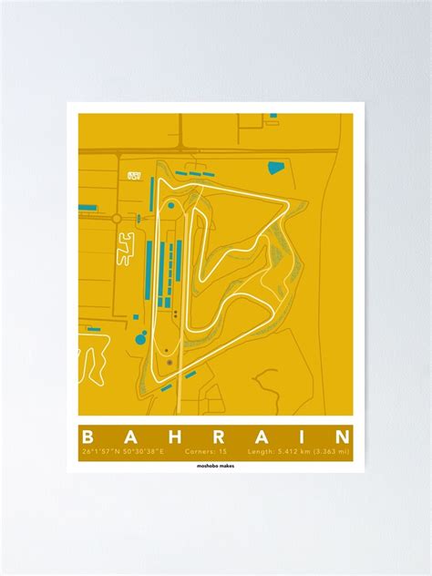 "Bahrain Intl. Circuit -- Track Maps" Poster for Sale by MoshoboMakes ...