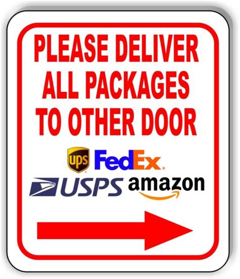 Please Deliver All Packages To OTHER Door RIGHT Arrow Aluminum ...