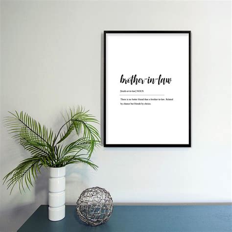 Brother in law definition digital quote print brother in law definition ...