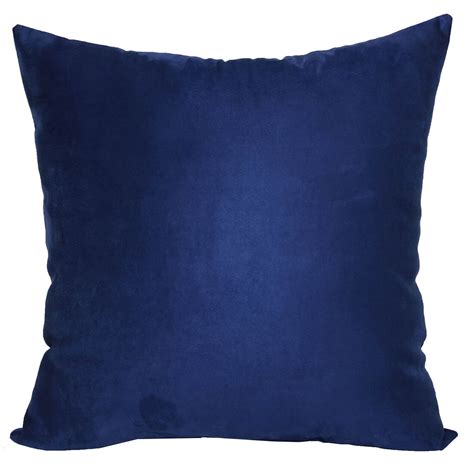 Dark Blue Heavy Suede Pillow- 18-in | At Home