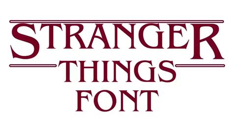 Stranger Things Font | Free Fonts Vault