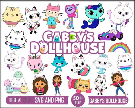 50 Gabby's Dollhouse, Gabby's Dollhouse SVG Bundle, Gabby's | Inspire Uplift