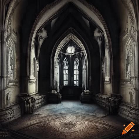 Fantasy castle interior dark high resolution on Craiyon