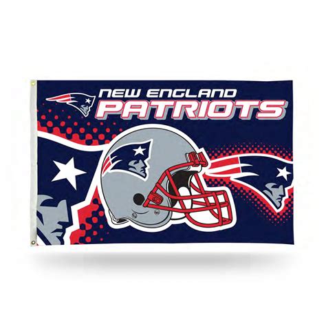 New England NFL Patriots Indoor Outdoor 3x5 Helmet Design Banner Flag with grommets for hanging ...