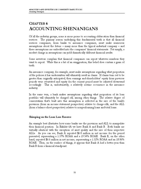 Accounting Shenanigans in Banks | PDF | Securitization | Mortgage Backed Security