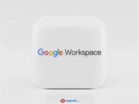 the google workspace logo is displayed on a white square object with ...