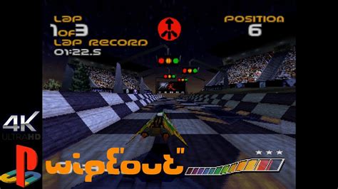 PS1 GAMEPLAY - WIPEOUT 1 (4K 60FPS) - YouTube