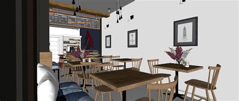 16. Restaurant Free Sketchup Interior Scene