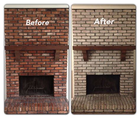 SoutheRN Blessed: White Washed Fireplace | Brick fireplace makeover, White wash brick fireplace ...