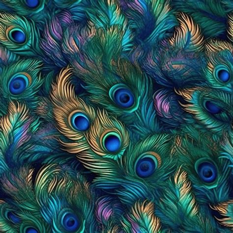 Premium AI Image | peacock feathers pattern