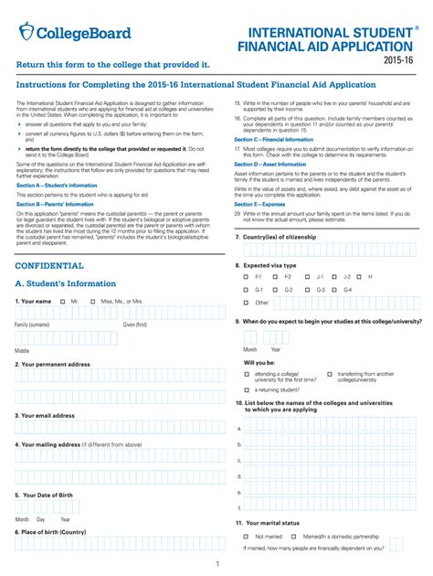 Fafsa Printable Form