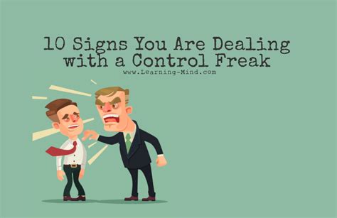 10 Signs You Are Dealing with a Control Freak - Learning Mind