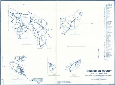 1938 Road Map of Henderson County, North Carolina