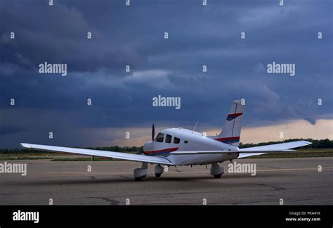 private jet on the runway Stock Photo - Alamy