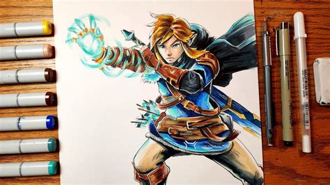 Drawing Link | The Legend of Zelda: Tears of the Kingdom (Art by Isaac ...