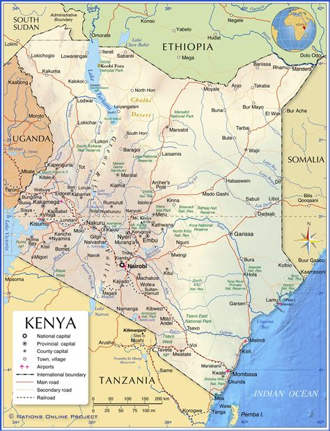 Political Map of Kenya - Nations Online Project