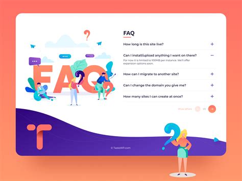 FAQ design for WordPress customization platform | Web design, Ui design website, Website design