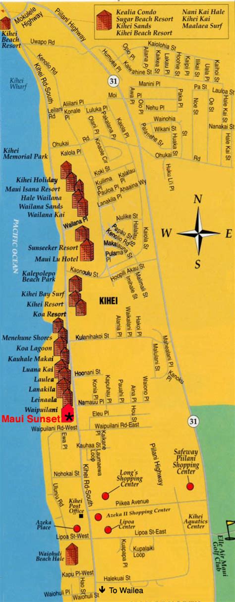 Kihei Resort Map - Kihei • mappery