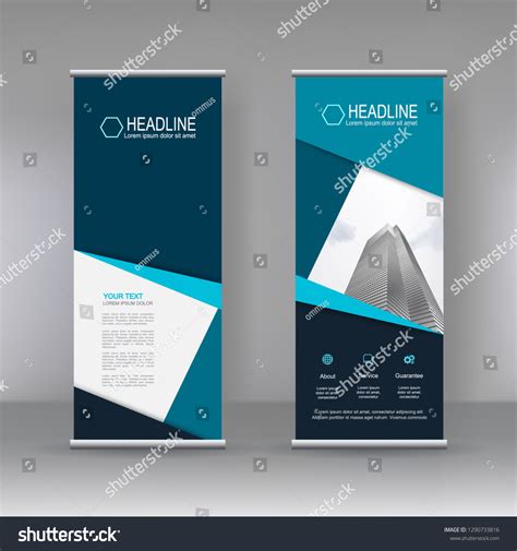 Vertical Banner Stand Template Design Infographics Stock Vector ...