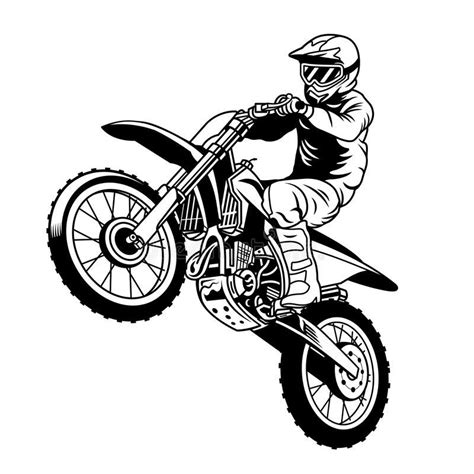 Dirt Bike Clipart Black And White