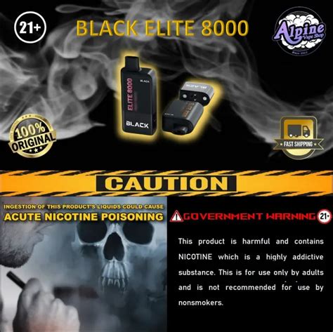 Black Elite 8K Disposable Vape Pod | Lazada PH