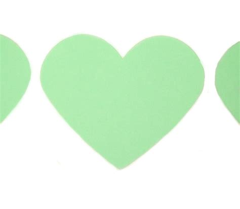 Items similar to 30 mint green heart stickers or seals, 1.5 inch wide ...