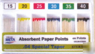 Dental paper points endodontics - protaper .06 #15-40