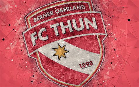 Thun FC, Switzerland Super League, creative logo, geometric art, emblem ...