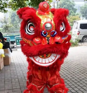 red chinese lion costume chinese lion dance costume lion dancer costumes new year product ...