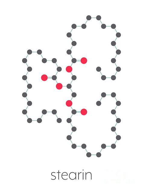 Stearin Saturated Fat Molecule #2 Photograph by Molekuul/science Photo ...