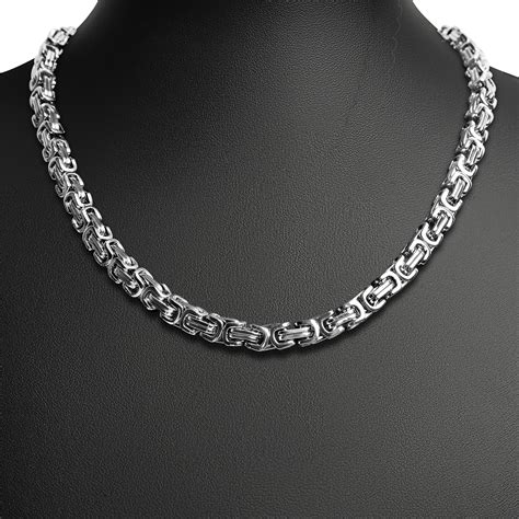 Stainless Steel Byzantine Chain Necklace / CHN8500 | Wholesale Jewelry ...