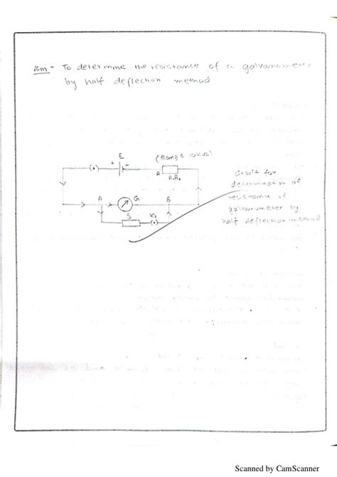 7. To Determine Resistance of A Galvanometer by Half-Deflection Method ...